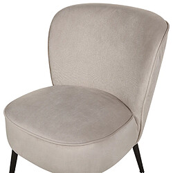 Beliani Fauteuil VOSS Velours Taupe pas cher