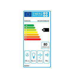 Hotte décorative murale 90cm 531m3/h inox - nk36m5070bs/ur - SAMSUNG