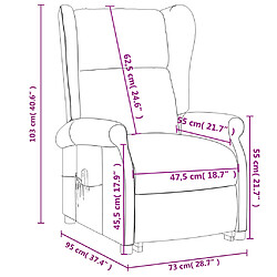 vidaXL Fauteuil Crème Tissu pas cher