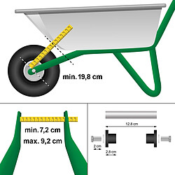 Roue de Brouette ECD Germany Caoutchouc Plein PU - 4.80 / 4.00-8 - Ø 390 mm - max 200 kg pas cher