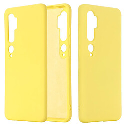 Coque en silicone liquide jaune pour votre Xiaomi Mi CC9 Pro