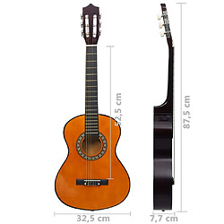 vidaXL Guitare classique pour débutants et enfants 1/2 34" Tilleul pas cher