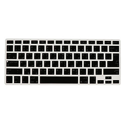 Protecteur de Peau de Clavier de Langue Arabe en Silicone Keyboard Cover Pour MacBook Black pas cher