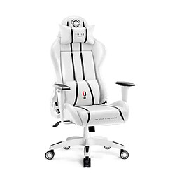 Diabolo X-One 2.0 Siège Gamer Accoudoir Réglables Dossier Inclinable Ergonomique Simili Cuir Blanc