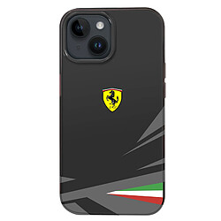 Ferrari Coque pour iPhone 14 Bi-matière Compatible Charge QI Noir