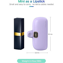 Acheter SANAG Mini Batterie Externe Powerbank 5000Mah Pd 20W Power Bank Usb C Petite Et Mignonne Compatible Avec Samsung Huawei Xiaomi Oculus Quest Jeux Switch (Purple)