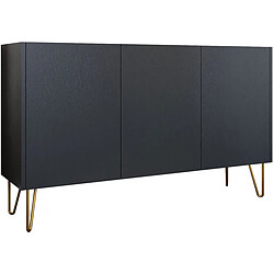 palozi home Buffet Karine - 3 portes - Noir 