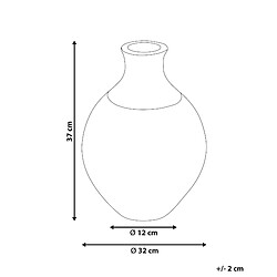 Avis Beliani Vase décoratif BURSA fait à la main Céramique 37 cm Marron clair