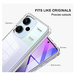 Avis Htdmobiles Coque pour Xiaomi Redmi Note 13 Pro+ Plus 5G - housse etui silicone gel fine 360 integrale (avant et arriere) + verre trempe - TRANSPARENT