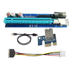 Avis PE503 PCI-E Riser Card 4PIN SATA PCIE 1X 16X Adaptateur pour Bitcoin, Installation Simple