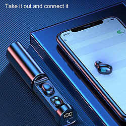 GUPBOO Bluelans TWS Écouteurs Bluetooth 5.2 avec micro étanche HiFi Touch Control Mini lampe de poche sans fil pas cher