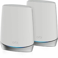 NETGEAR Système WIFI 6 Mesh Orbi RBK752 Tri-band AX4200 - Pack de 2 - jusqu'à 60 appareils connectés et 350 m² de couverture 