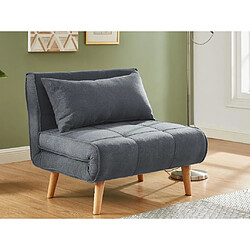 Vente-Unique Fauteuil convertible XL en tissu CHILA - Gris 