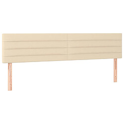 Avis vidaXL Tête de lit à LED Crème 180x5x78/88 cm Tissu