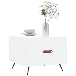 Avis Maison Chic Lot de 2 Tables basses,Table Console pour salon blanc 50x50x40 cm bois d'ingénierie -MN49339