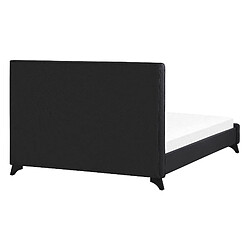 Acheter Beliani Lit double en tissu noir 140x200 cm AMBASSADOR