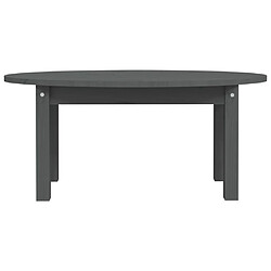 ComfortXL Table Basse Gris 80x40x35 Cm Bois Massif De Pin pas cher