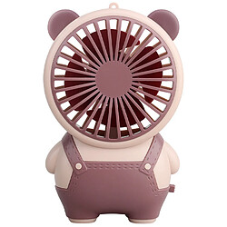 (Rose) Petit Ventilateur Portatif de Dessin Animé Chargement Usb Puissant Brise De Refroidissement Portable