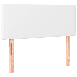 Acheter Maison Chic Tête de lit scandinave à LED,meuble de chambre Blanc 100x5x78/88 cm Similicuir -MN24892