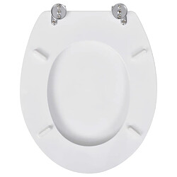 Acheter vidaXL Siège de toilette avec Couvercle MDF Design simple Blanc