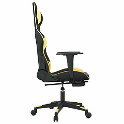 Acheter Maison Chic Chaise de jeu, Chaise gaming de massage avec repose-pied, Fauteuil gamer,Chaise de Bureau Noir&Doré Similicuir -GKD87245