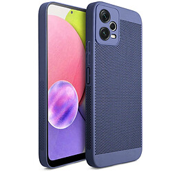 Moozy VentiGuard Coque pour Xiaomi Redmi Note 12, Bleu - Housse Respirante avec Motif Perforé pour Circulation de l'Air, Ventilation, Anti-Surchauffe