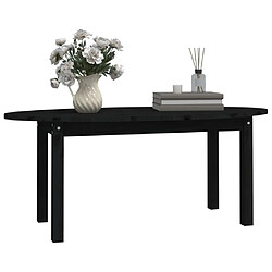 Acheter Maison Chic Table basse,Table Console Table d'appoint, Table pour salon Noir 110x55x45 cm Bois massif de pin -MN71956