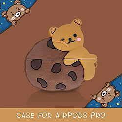 Universal Cookie Bear AirPods Pro Case, 3D Copier Cartoon Caractoon Protective Soft Silicone AirPods Pro Cover