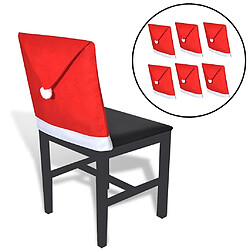 vidaXL Housses de dossier de chaise 6 pcs Bonnet de Père Noël