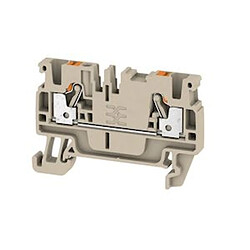 bloc de jonction de passage - a2c - push in - 2.5 mm2 - 800v - 24a - beige foncé - weidmuller 1521850000