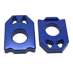 Ajusteur De Chaîne D'essieu Arrière En Aluminium CNC Adapté Pour SUZUKI DRZ400SM 2004-2015 Bleu