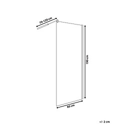 Avis Beliani Parois de douche AHAUS 80 x 190 cm Doré