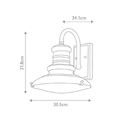 Elstead Lighting Applique murale extérieur Redding Verre,Aluminium Bronze vieilli peint pas cher