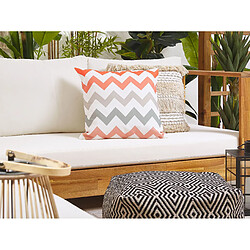 Beliani Lot de 2 coussins LAGARO 45 x 45 cm À chevron Multicolore