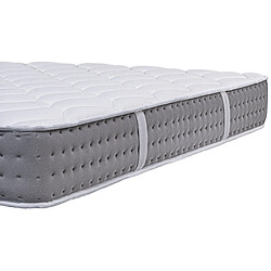 Acheter Visiodirect Matelas à ressorts ensachés ALIAC 160x200 cm, en mousse Haute Densité, ferme, avec face été/hiver, épaisseur 24cm