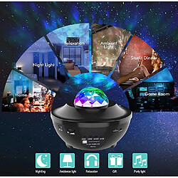 Avis Universal Vidéoprojecteur LED, projecteur nuageux rotatif étoilé, veilleuse télécommandée, lecteur de musique couleur pour Noël, Pâques ou Halloween, (noir)