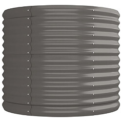 Avis vidaXL Lit surélevé de jardin Acier enduit de poudre 224x80x68 cm gris