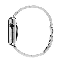 Wewoo Bracelet de montre en résine Simple Fashion pour Apple Watch séries 5 et 4 44 mm et séries 3 et 2 et 1 42 mm blanc perle pas cher