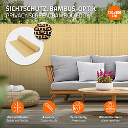 Ecd Germany Filet de protection visuelle de jardin natte bambou 120x300 cm clôture en PVC