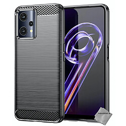 Htdmobiles Coque silicone gel carbone pour Realme 9 Pro 5G + verre trempe - NOIR