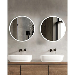 Beliani Miroir LED DEAUVILLE 79 cm Argenté