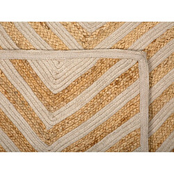 Beliani Tapis en jute et coton beige 140 x 200 cm PIRLI pas cher