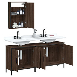 Avis vidaXL Ensemble de meubles de salle de bain 3 pcs Chêne marron