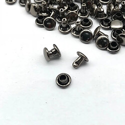 100 sets double casquette rivets boutons-pression rivet cuir noir pas cher