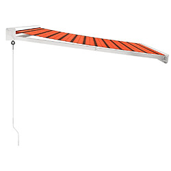 Avis vidaXL Auvent rétractable orange et marron 3x2,5 m tissu et aluminium