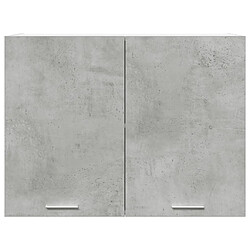 Avis vidaXL Armoire suspendue Gris béton 80x31x60 cm Aggloméré