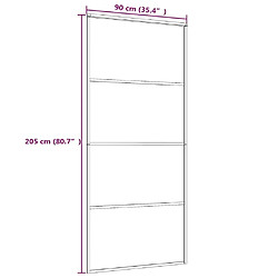 Acheter vidaXL Porte coulissante Verre ESG dépoli et aluminium 90x205 cm Blanc