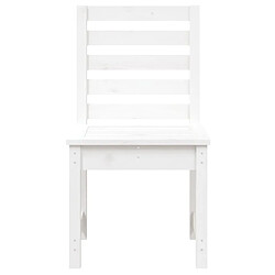 Avis vidaXL Chaises de jardin lot de 2 blanc 50x48x91,5 cm bois massif pin