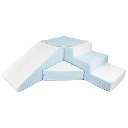 Velinda Set de 4 blocs en mousse pour le jeu blanc, bleu (pastel)