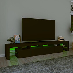 Avis vidaXL Meuble TV avec lumières LED Noir 230x36,5x40 cm